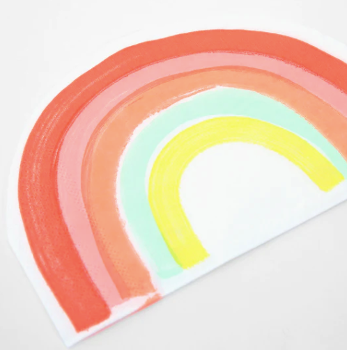 Shaped Napkins: Neon Rainbow