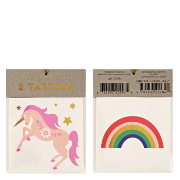 Small Tattoos: Unicorn & Rainbow