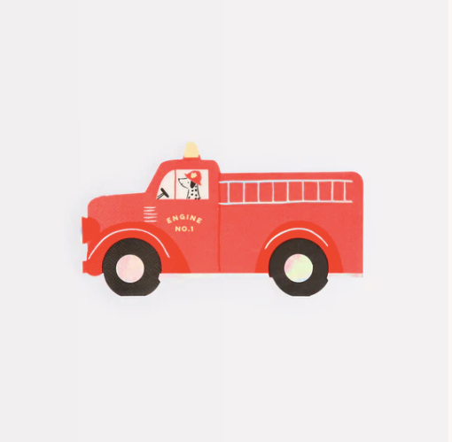 Shaped Napkins: Fire Truck
