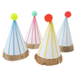 Stripe Pom Pom Party Hats
