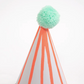 Stripe Pom Pom Party Hats