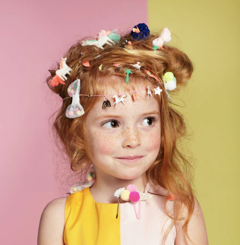 Hair Clip Set: Pom Pom Ice Cream