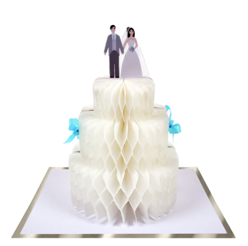Honeycomb Card: Wedding Cake