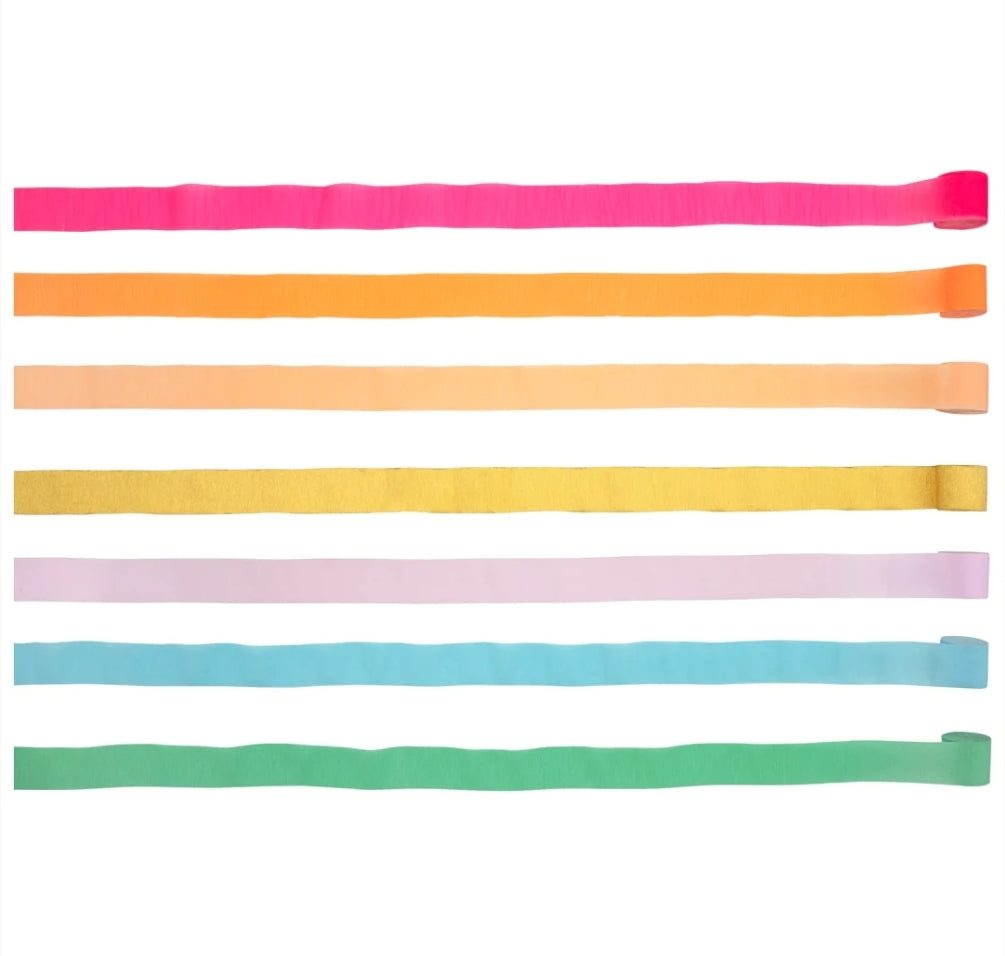 Crepe Paper Streamers: Bright