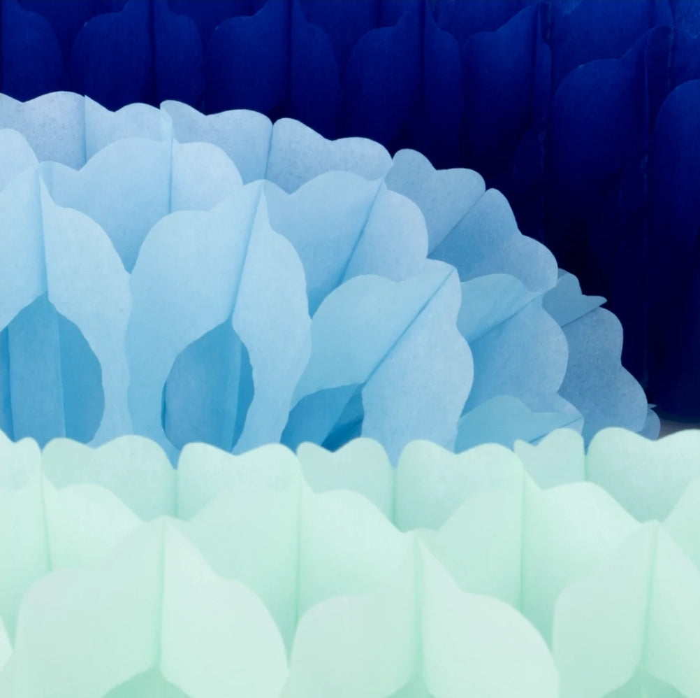 Honeycomb Garlands: Blue