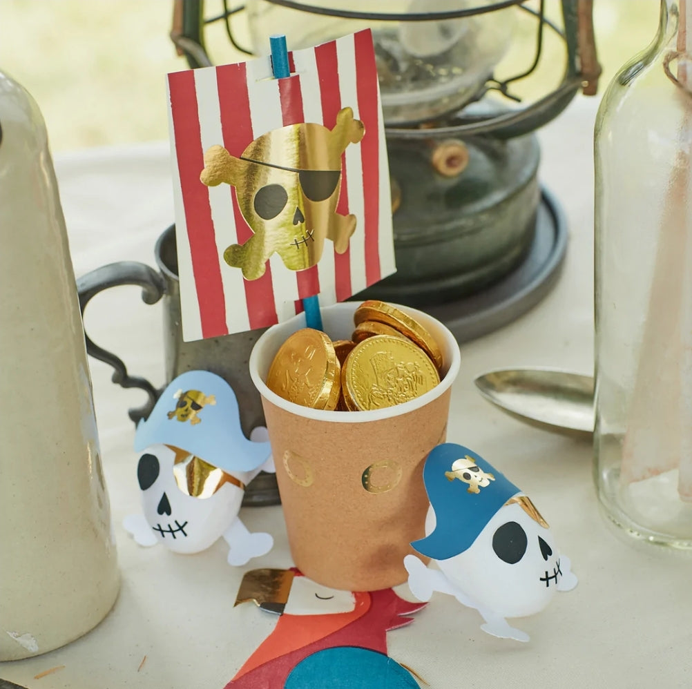 Cup & Straws Set: Pirates