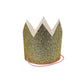 Hair Clip: Gold Glitter Crown