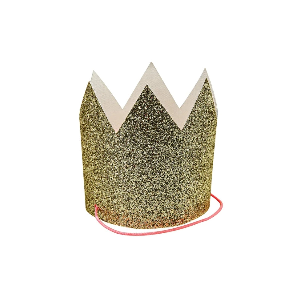 Hair Clip: Gold Glitter Crown