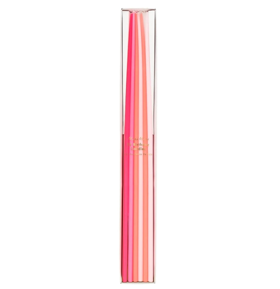 Tall Tapered Candles: Pink