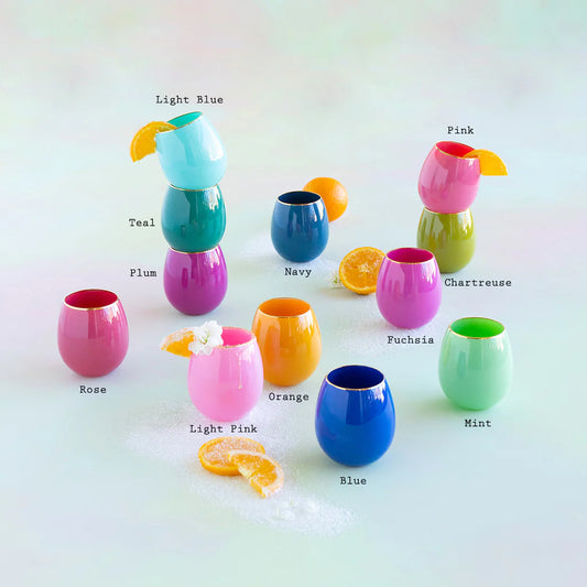 Sugar Plum Wine Glass (Assorted Colors)
