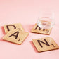Acrylic Scrabble Tiles Coaster Set of 4: Damn