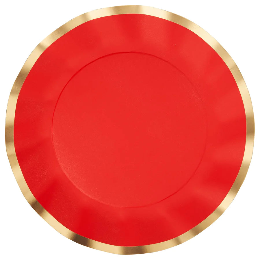 Everyday Scarlet Wavy Dinner Plate
