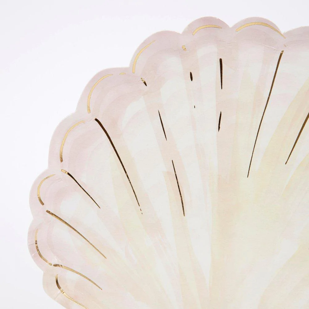 Shaped Plates: Watercolor Clam Shell