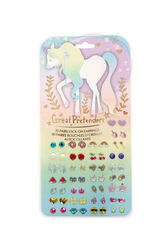 Sticker Earrings: Whimsical Unicorn