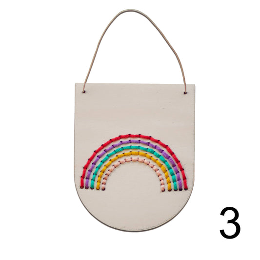 Cotton Clara - Rainbow Embroidery Banner Kit: Jewel Tones