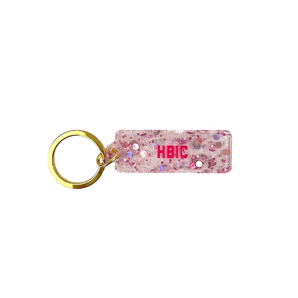 Rectangle Keychain: HBIC