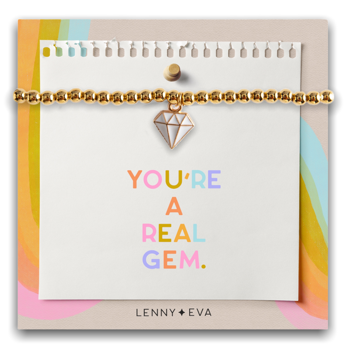 Lenny & Eva Friendship Bracelet: Gem - Gold