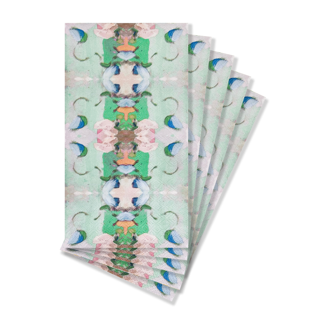 Guest Towels: Monet's Garden Green