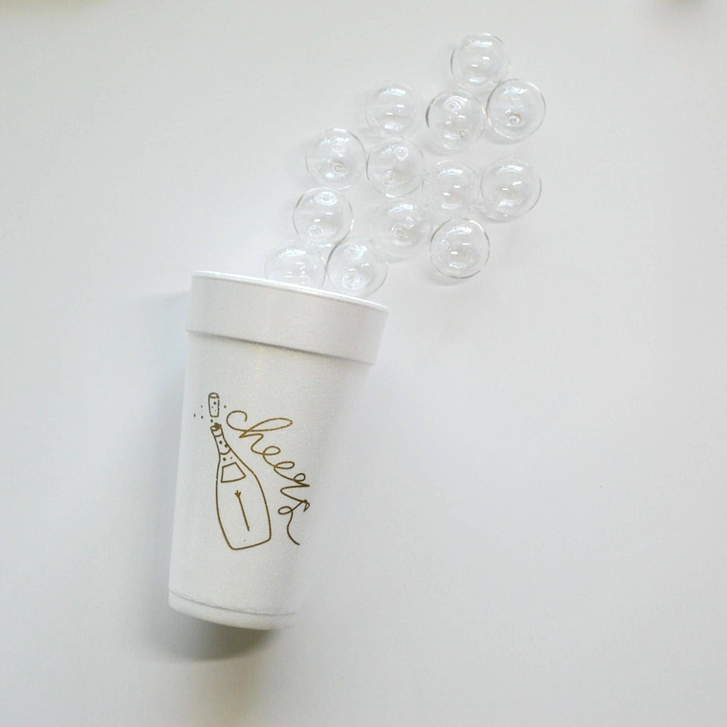 Gatherings by Curated Paperie Styrofoam Cups: Cheers! Champagne Bottle