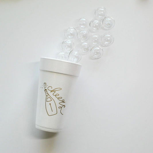 Styrofoam Cups: Cheers! Champagne Bottle