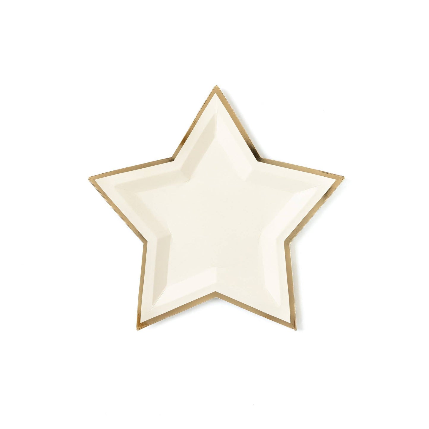 Shaped Plate: Cream & Gold Foiled Star