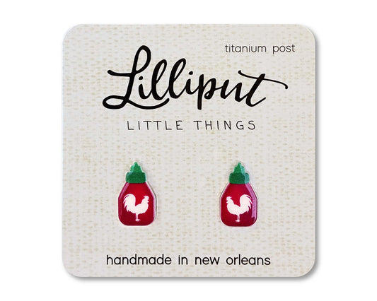 Lilliput Little Things Earrings: Rooster Sauce