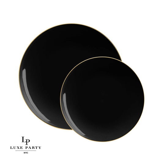 Plastic Side Plates: Black • Gold