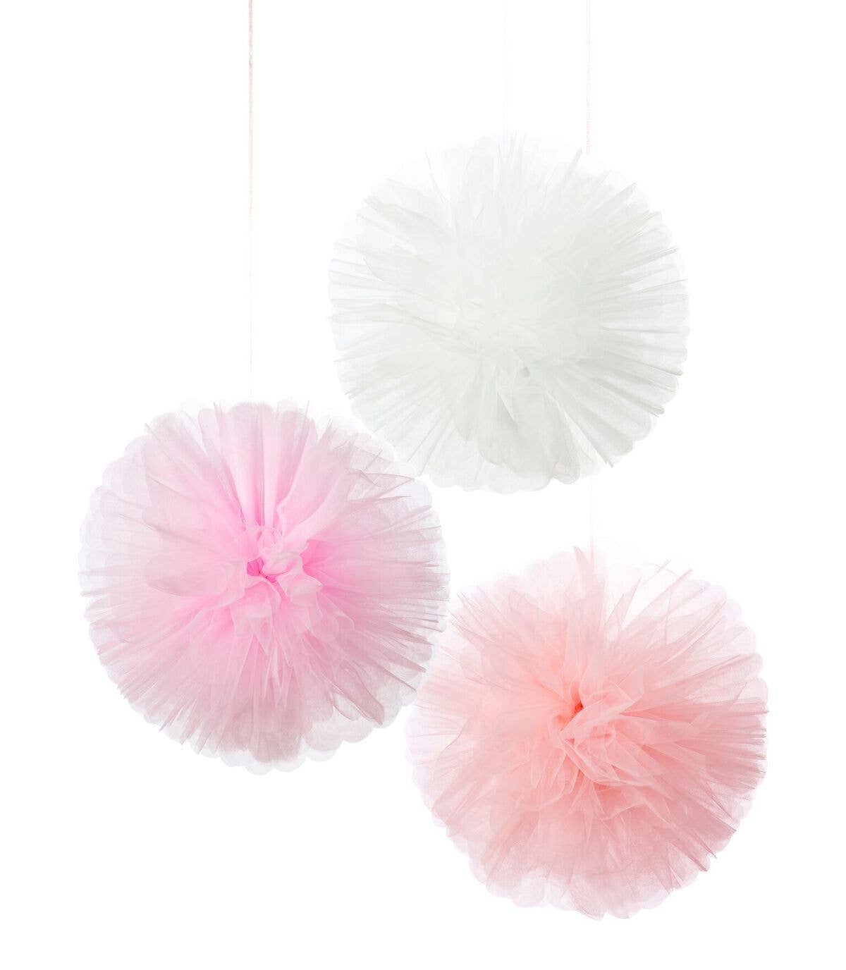Talking Tables Pom Pom Decorations: Pink and White