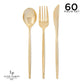 Matrix Gold Plastic Cutlery Set (60 Pieces)