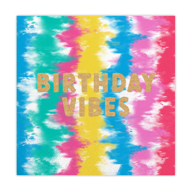 Birthday Vibes Foil Beverage Napkin - Thumbnail 2