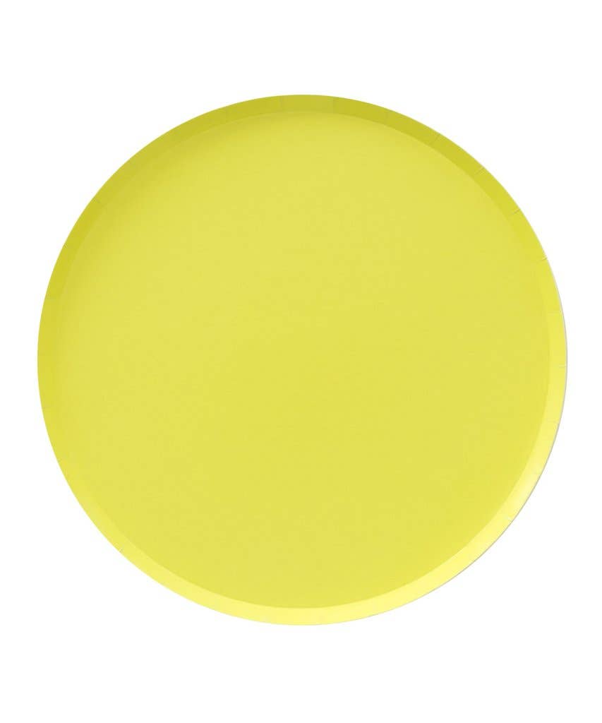 Large Low Rim Plates: Chartreuse