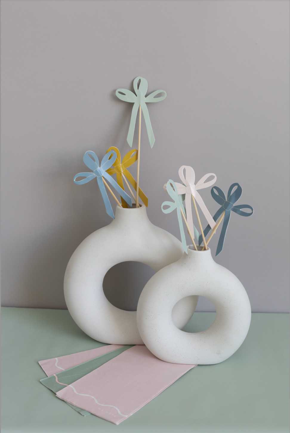 Ma Fête Signature Cake Toppers: Pink, Mint, Mustard