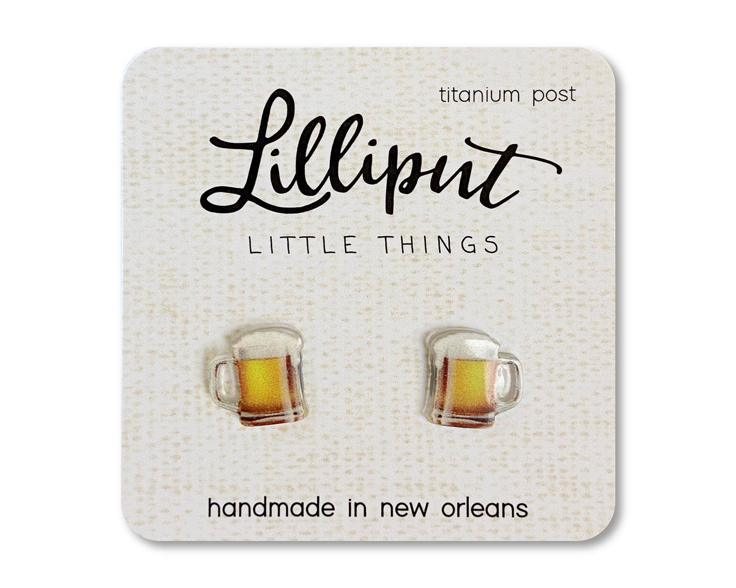 Lilliput Little Things Earrings: Beer Mug