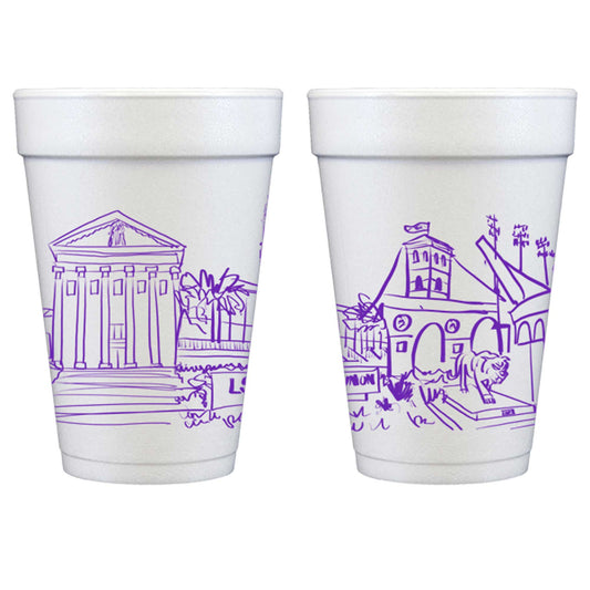 Foam Cups: LSU Skyline