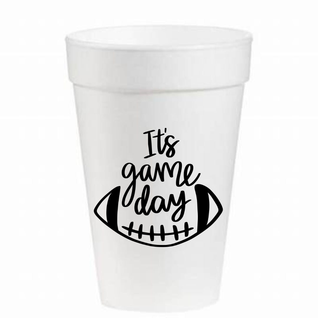 Pink Machine 16 oz. Styrofoam Cups: Blue It's Game Day – Pop