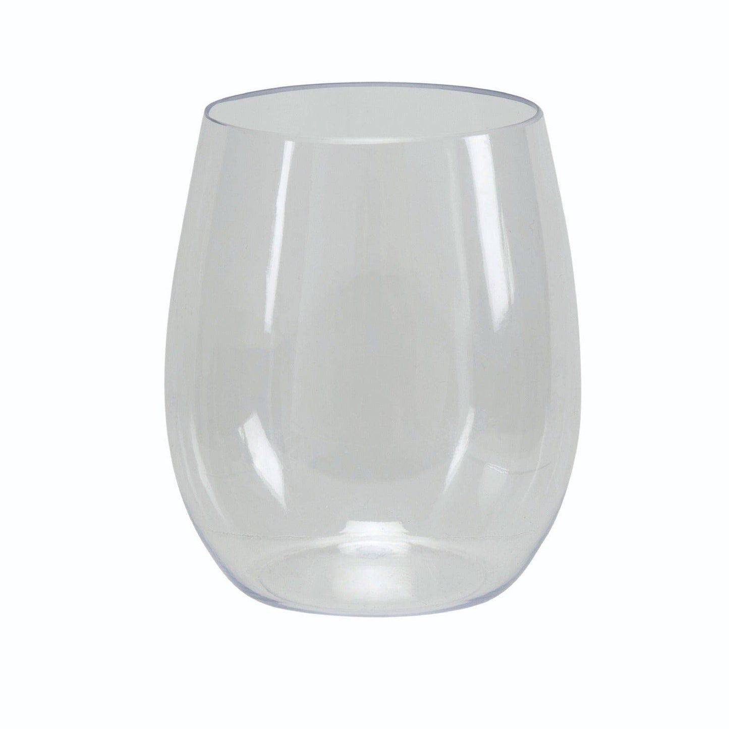 12 Oz. Plastic Wine Glasses: Clear