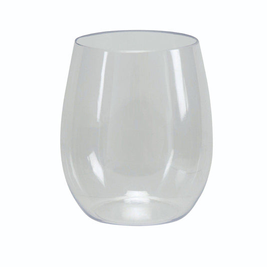 12 Oz. Plastic Wine Glasses: Clear