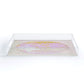 Medium Acrylic Tray: Peach Disco Ball