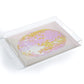 Medium Acrylic Tray: Peach Disco Ball