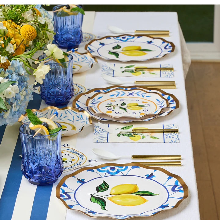 Wavy Dinner Plate: Capri Coast