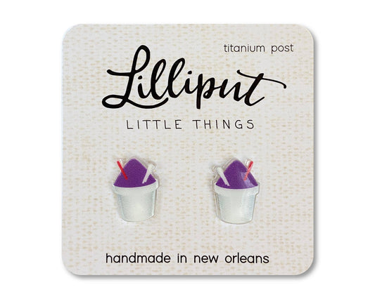 Hypoallergenic Earrings: Purple Snoballs