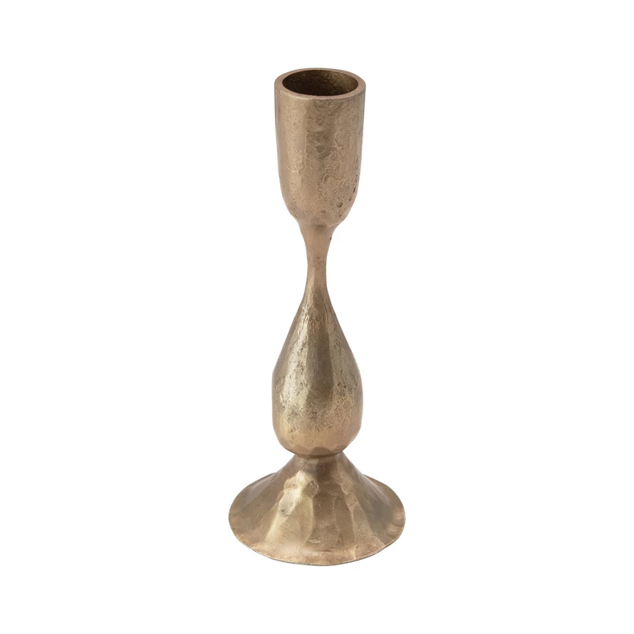 Hand-Forged Metal Taper Holder: Antique Finish