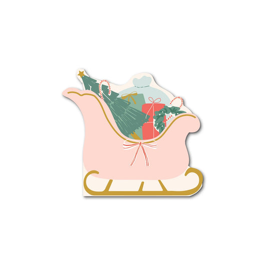 Shaped Napkin: Village Christmas -  Sleigh