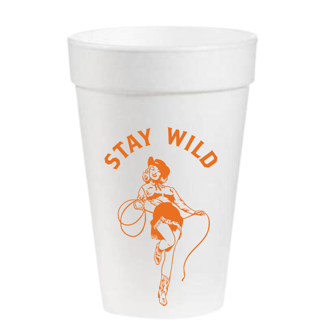 16 oz. Styrofoam Cups: Stay Wild