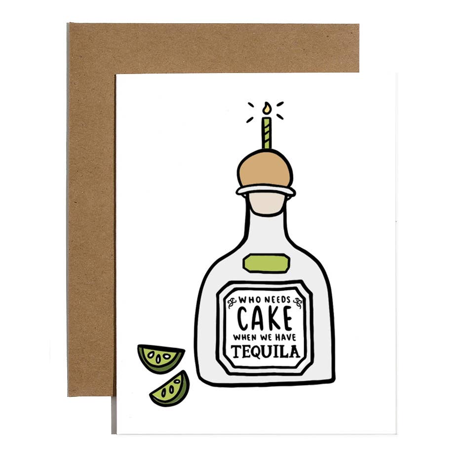 Greeting Card: Cake Tequila