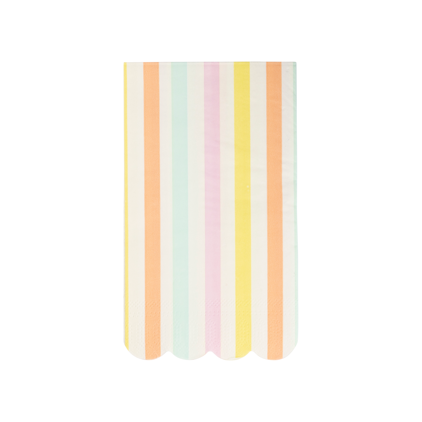 Spring Stripe Scallop Paper Dinner Napkins