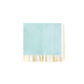 Fringed Cocktail Napkins: Baby Blue
