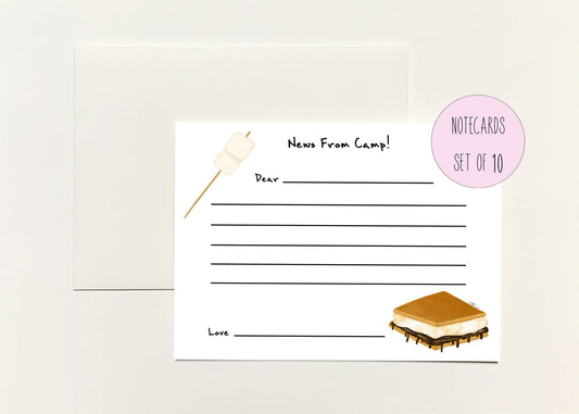 Smores Hello From Camp! Camp Note Card Set