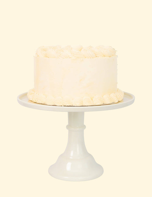 Melamine Cake Stand: Linen White
