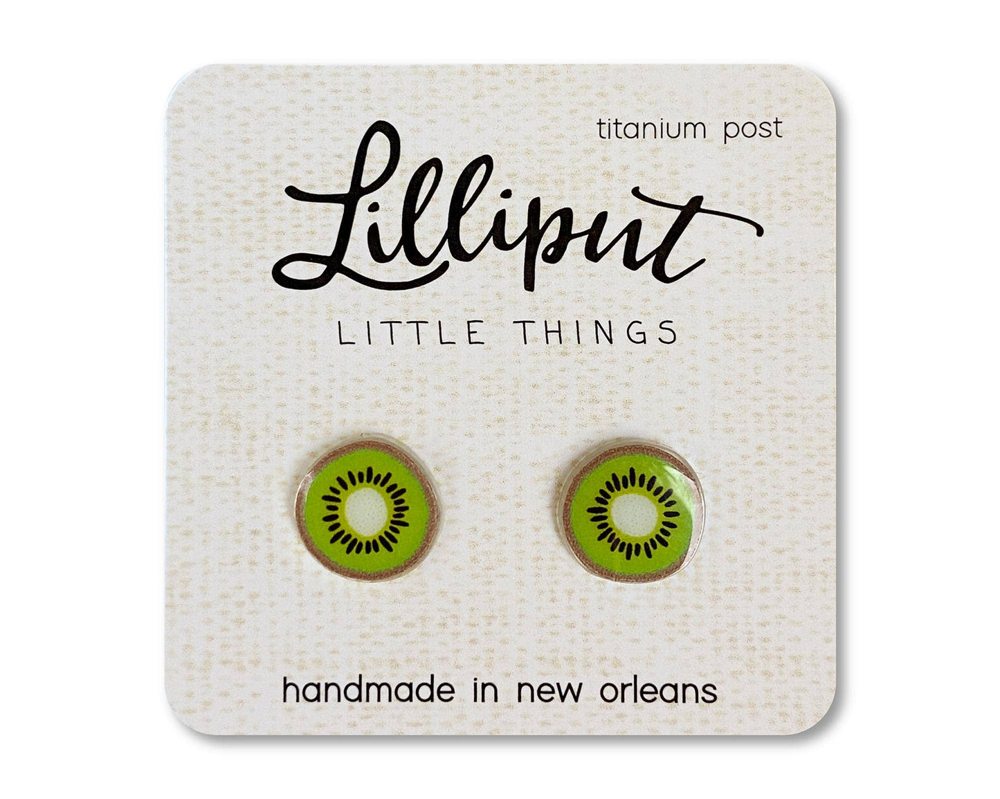 Lilliput Little Things Earrings: Kiwi Slice